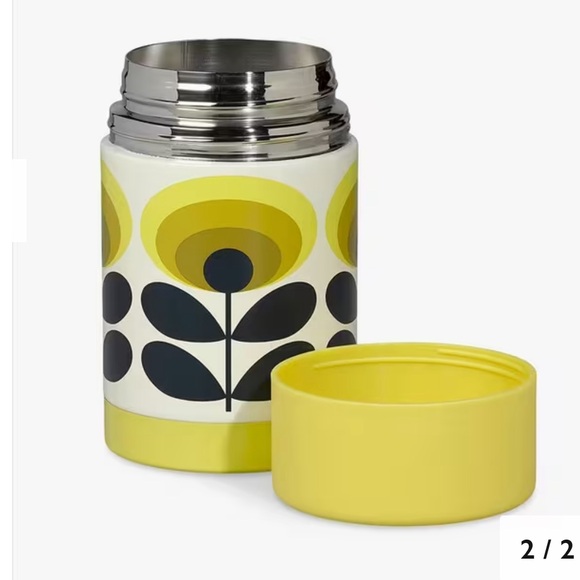 70s Oval Flower Food Flask, Yellow, Multi, 500ml - Picture 2 of 11